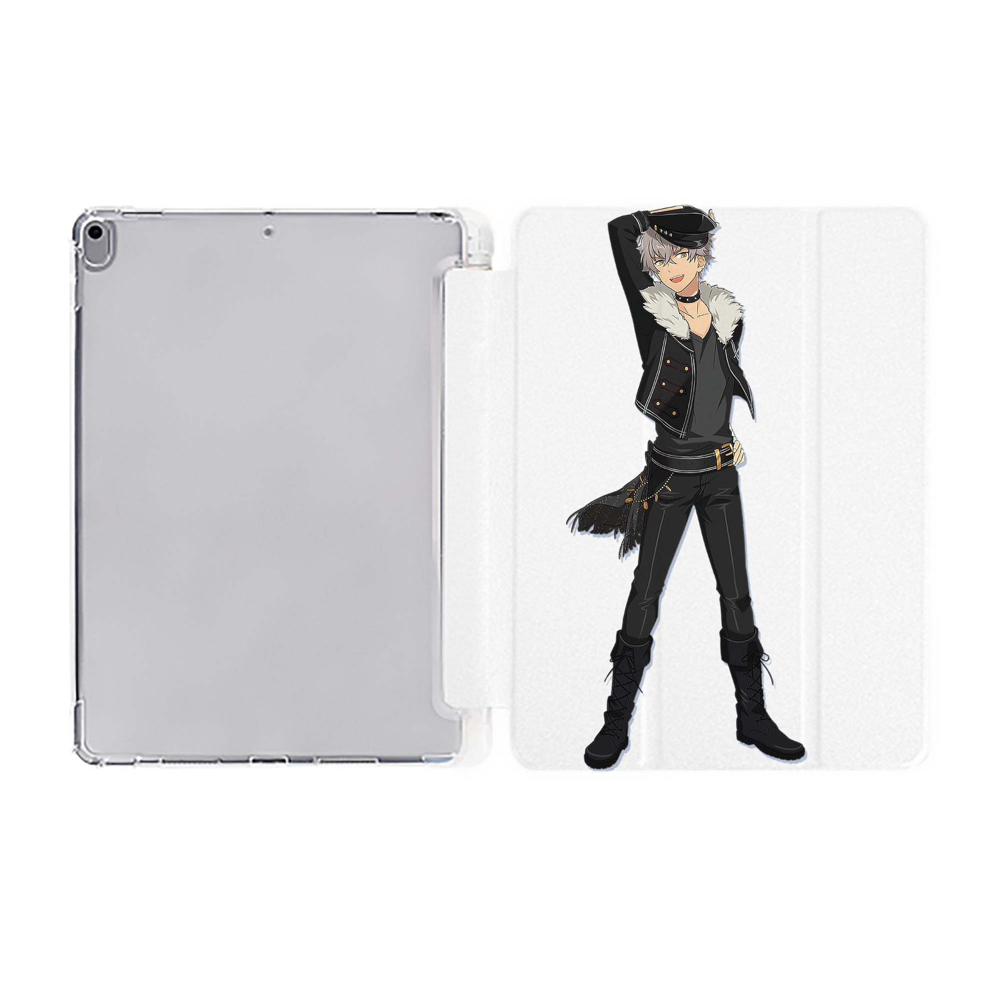 （画像用） あんさんぶるスターズ! Ensemble Stars IPad ケース ペン収納付き 三つ折りスタンド PUレザー×シリコン 対応機種9.5/10.5/10.9インチ